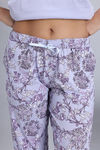 Zivame Floral Hush Knit Cotton Pyjama Set - Heirloom Lilac — thumbnail 7
